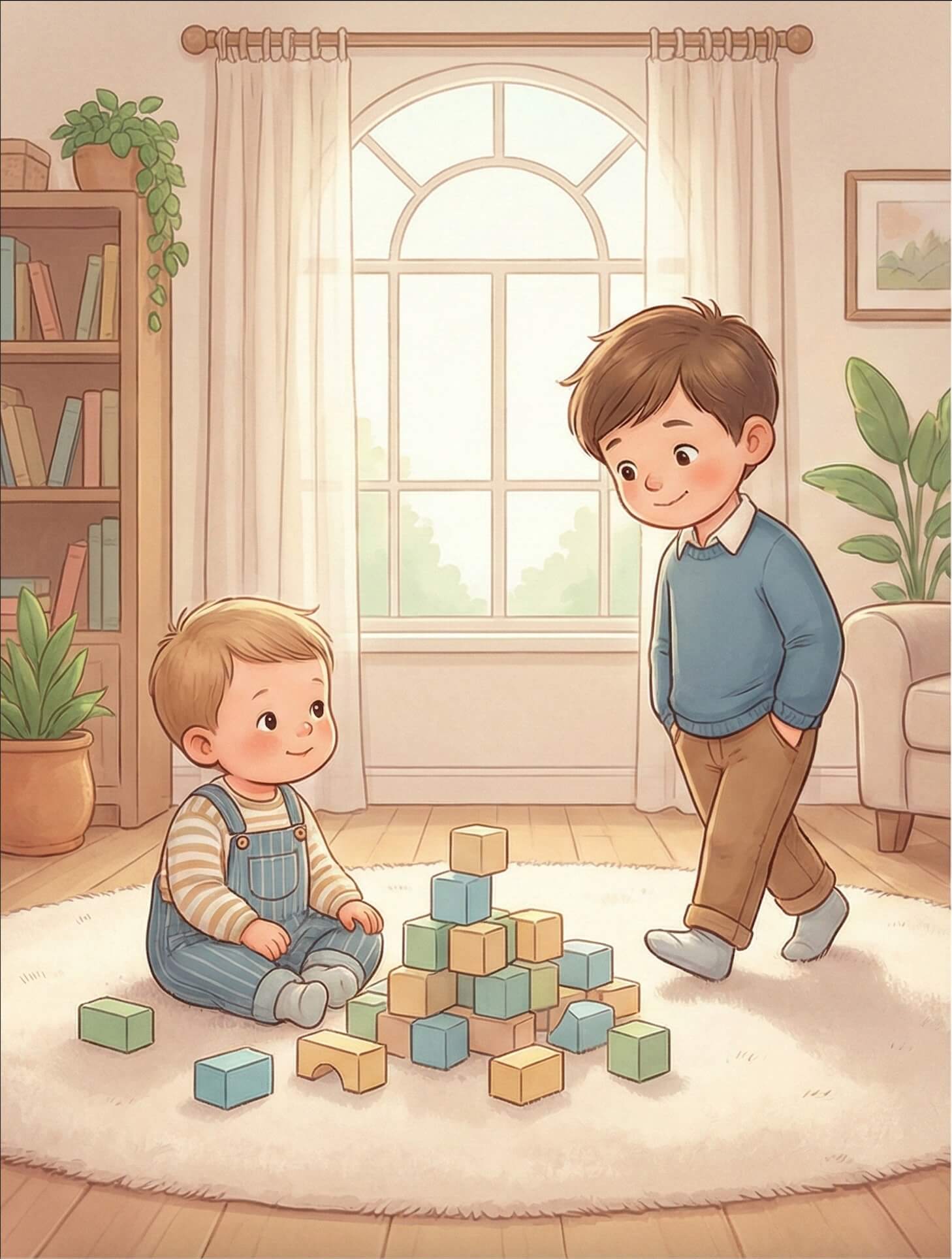 Câu chuyện: Chơi xếp gỗ cùng nhau